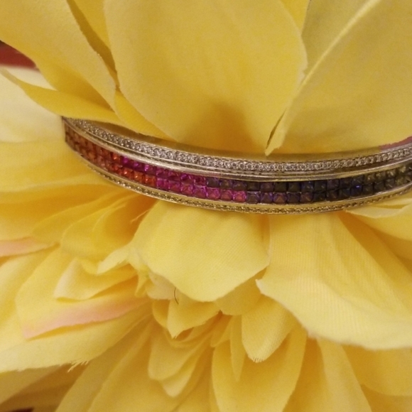 Multi Sapphire Bracelet Silver - Picture 5 of 5